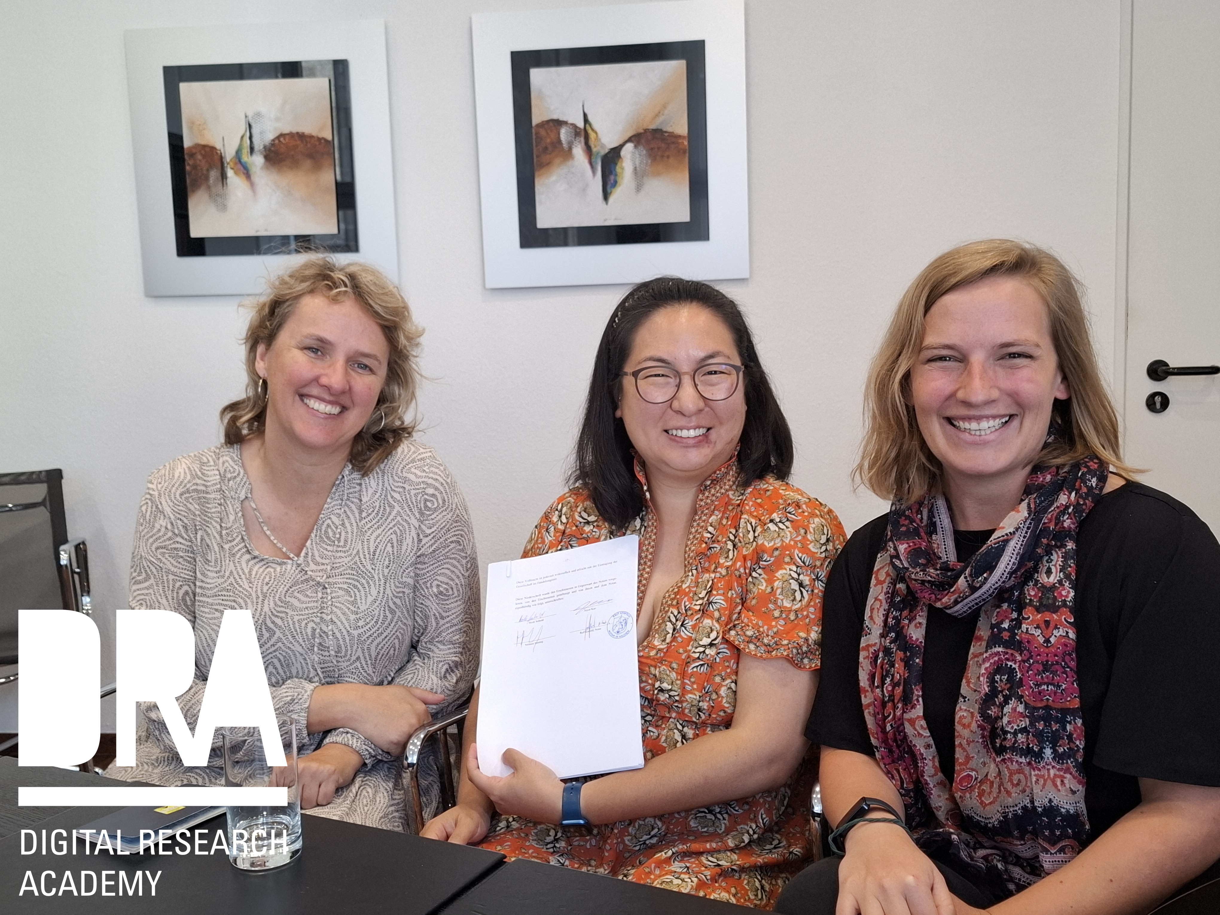 Mel, Joyce, and Heidi at the notary